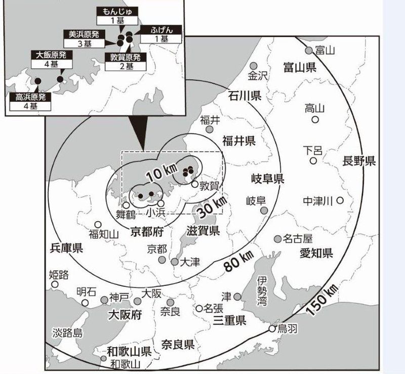 福井原発地図